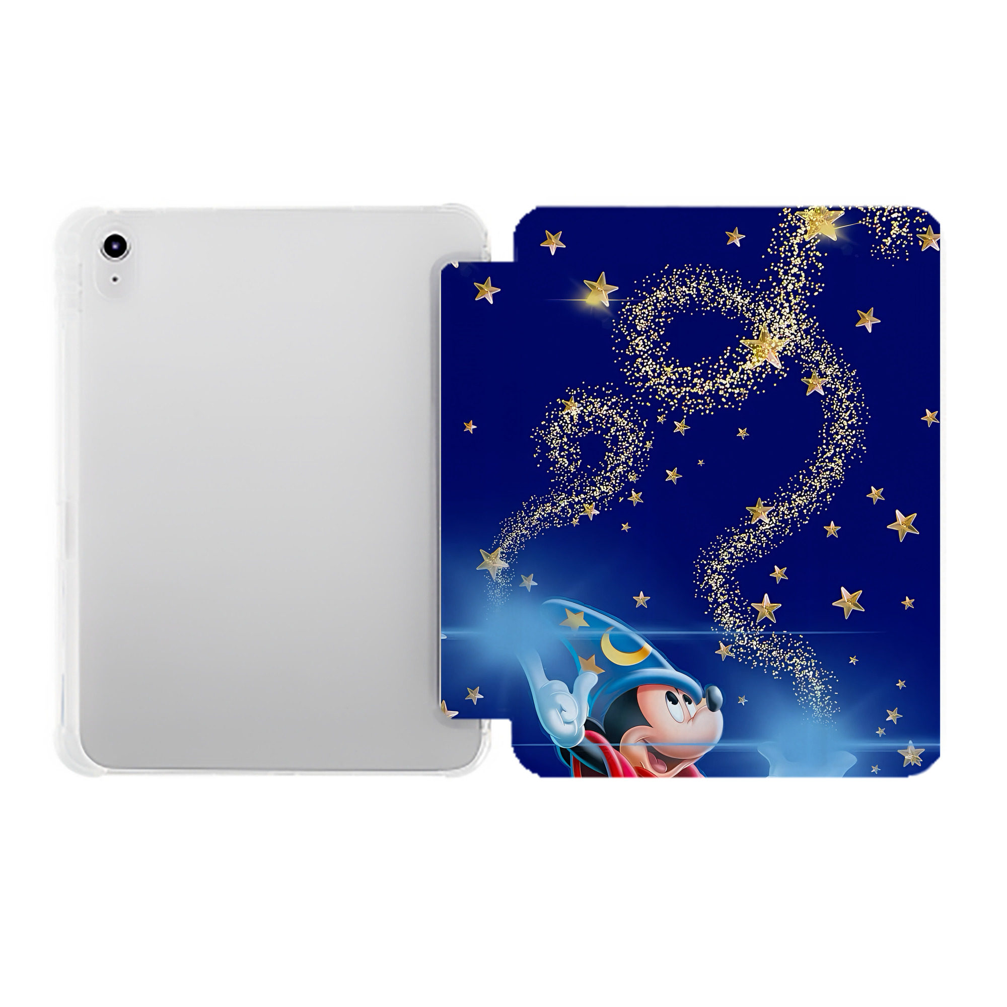 （画像用） ミッキーマウス Mickey Mouse IPad ケース ペン収納付き 三つ折りスタンド PUレザー×シリコン 対応機種9.5/10.5/10.9インチ